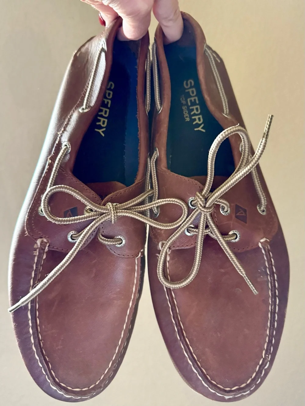 Sperry Brown Leather Moccasin-Style Men’s Boat Shoes